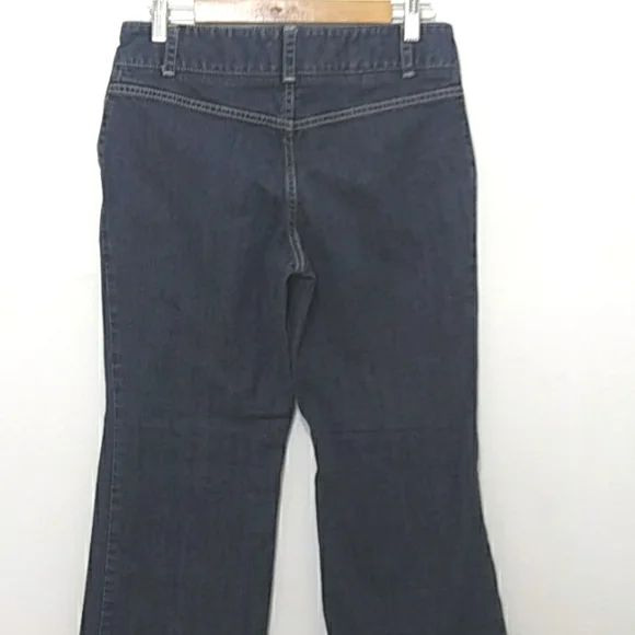 Talbots Petites Size 8 Signature Flare Jeans Premium Denim Made In India - Picture 6 of 9